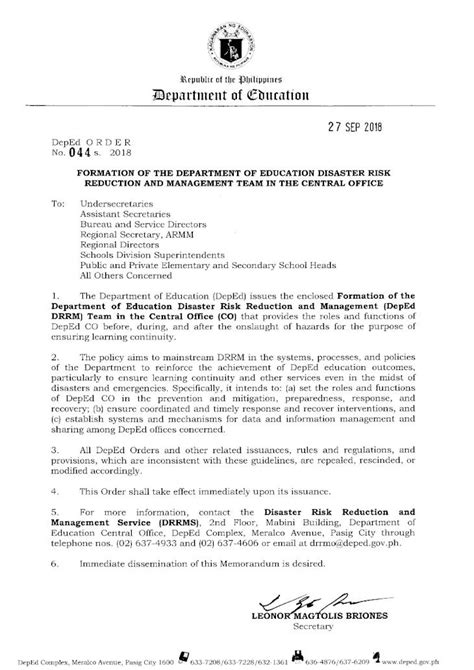 drrm. deped. gov. ph|(Enclosure to DepEd Order No. 44, s. 2018) .